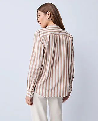 Ann Taylor Weekend Collection Striped Relaxed Perfect Shirt sold by Ann Taylor product image thumbnail 2