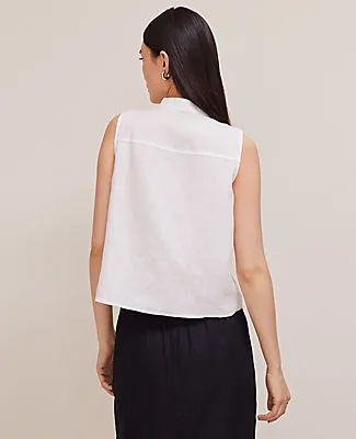Ann Taylor Linen Sleeveless Shirt sold by Ann Taylor product image thumbnail 2