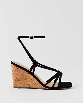 Ann Taylor Suede Lace-Up Espadrille Wedge Sandals sold by Ann Taylor