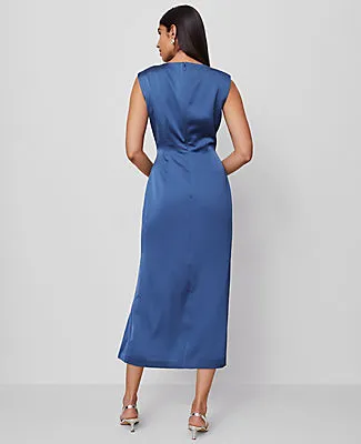 Ann Taylor Asymmetric Satin Sheath Dress sold by Ann Taylor product image thumbnail 2
