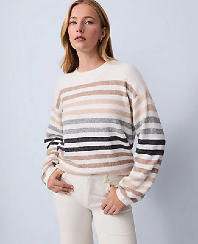 Ann Taylor Weekend Collection Striped Raglan Sweater sold by Ann Taylor