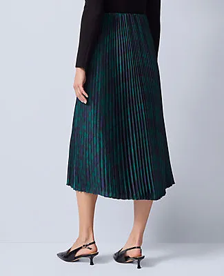Ann Taylor Plaid Pleated Midi Skirt sold by Ann Taylor product image thumbnail 3