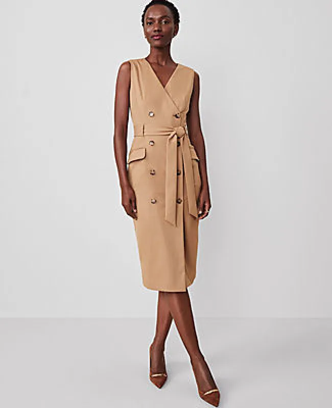 Ann Taylor The Wrap Sheath Dress in Seasonless Stretch sold by Ann Taylor