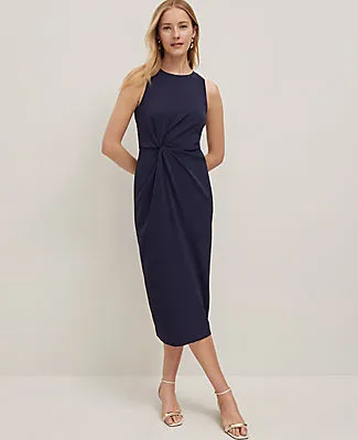 Ann Taylor Petite Crepe Twist Sheath Dress sold by Ann Taylor