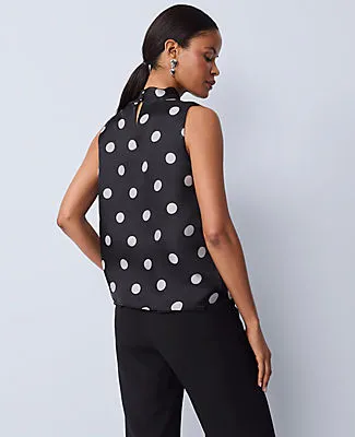 Ann Taylor Dotted Tie Neck Halter Top sold by Ann Taylor product image thumbnail 2