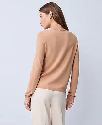Ann Taylor Button Mock Neck Sweater sold by Ann Taylor product image thumbnail 2