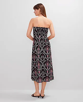 Ann Taylor Floral Linen Blend Midi Dress sold by Ann Taylor product image thumbnail 2