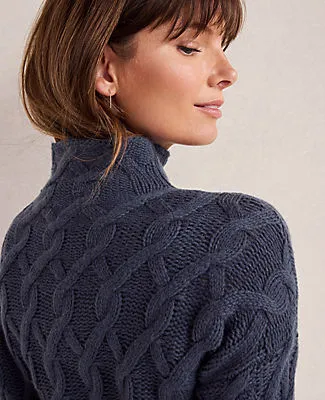 Ann Taylor Haven Well Within Cashmere Allover Cable Mockneck Sweater sold by Ann Taylor product image thumbnail 2
