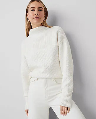 Ann Taylor Weekend Collection Mixed Stitch Sweater sold by Ann Taylor