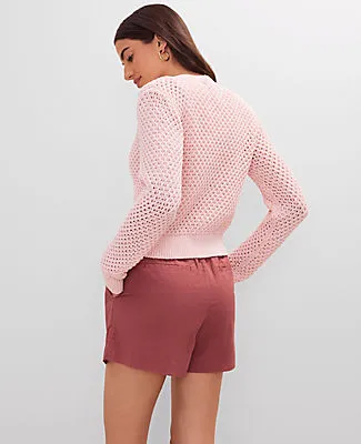 Ann Taylor Weekend Collection Open Stitch Scalloped Cardigan sold by Ann Taylor product image thumbnail 2