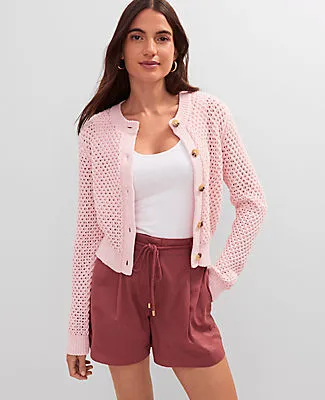 Ann Taylor Weekend Collection Open Stitch Scalloped Cardigan sold by Ann Taylor product image thumbnail 3