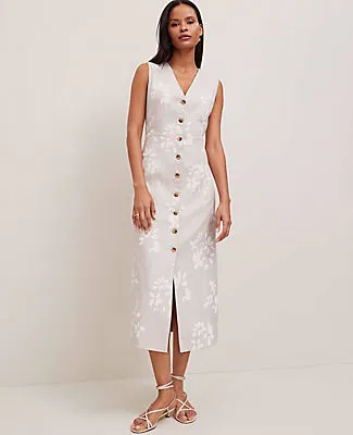 Ann Taylor Floral V-Neck Shirtdress sold by Ann Taylor product image thumbnail 3