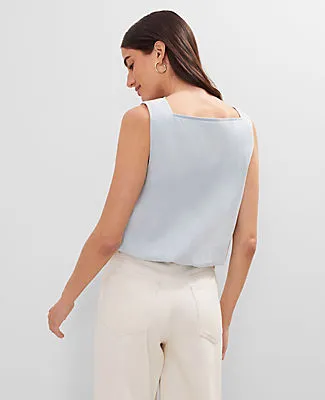 Ann Taylor Weekend Collection Chambray Bubble Hem Top sold by Ann Taylor product image thumbnail 2