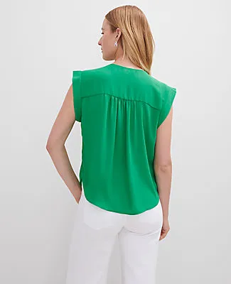 Ann Taylor Pintucked Cap Sleeve Top sold by Ann Taylor product image thumbnail 2