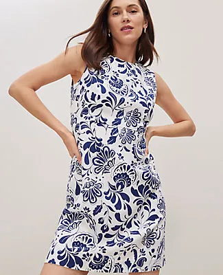 Ann Taylor Petite Floral Linen Blend Shift Dress sold by Ann Taylor product image thumbnail 3
