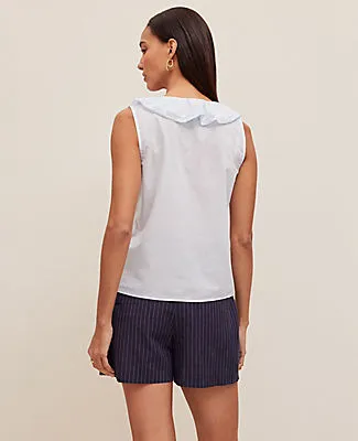 Ann Taylor Pintucked Ruffle Sleeveless Top sold by Ann Taylor product image thumbnail 2