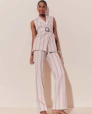 Ann Taylor The Petite Jayne Trouser in Pinstripe sold by Ann Taylor product image thumbnail 4