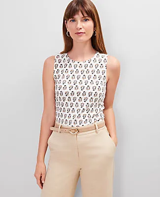 Ann Taylor Floral Crew Neck Shell Top sold by Ann Taylor