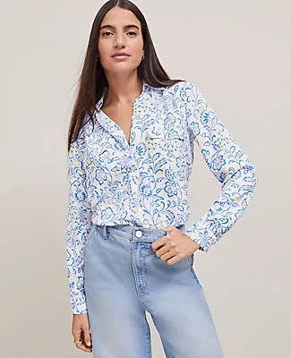Ann Taylor Floral Camp Shirt sold by Ann Taylor