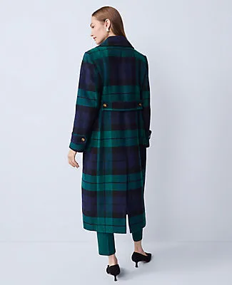 Ann Taylor Plaid Fitted Double Breasted Coat sold by Ann Taylor product image thumbnail 2