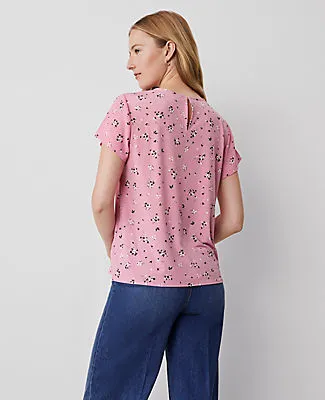 Ann Taylor Floral Mixed Media Tee sold by Ann Taylor product image thumbnail 2