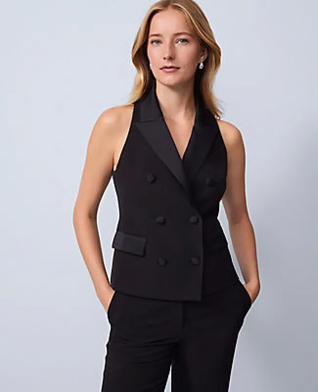 Ann Taylor The Double Breasted Vest in Crepe sold by Ann Taylor