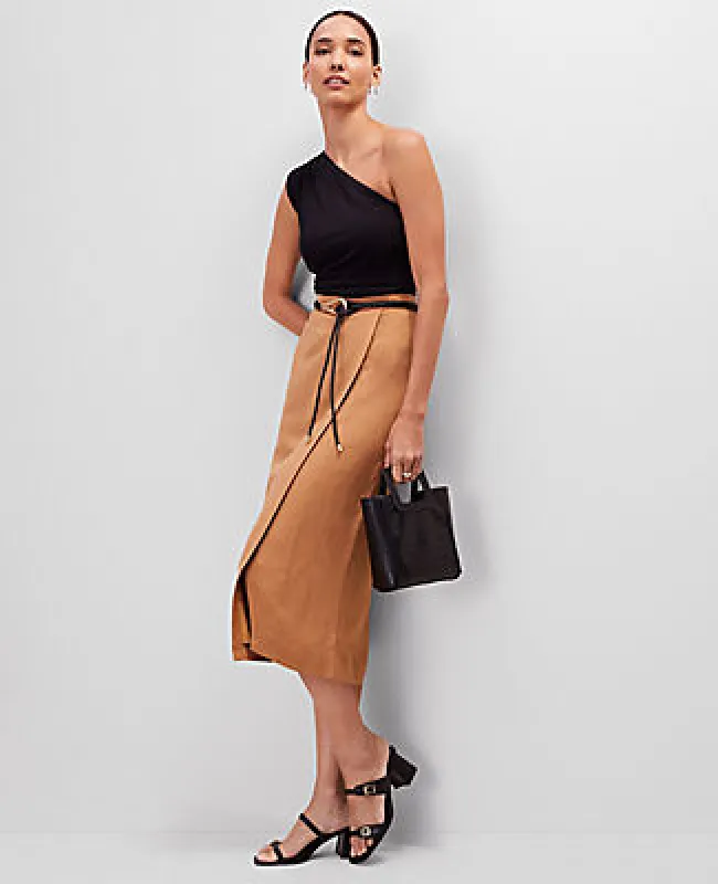 Ann Taylor Petite Belted Wrap Skirt sold by Ann Taylor