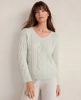 Ann Taylor Haven Well Within Lofty Knit V-Neck Sweater sold by Ann Taylor