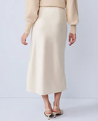 Ann Taylor Petite Satin Bias Midi Slip Skirt sold by Ann Taylor product image thumbnail 3