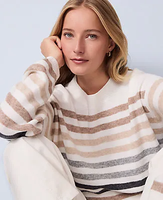 Ann Taylor Weekend Collection Striped Raglan Sweater sold by Ann Taylor product image thumbnail 3