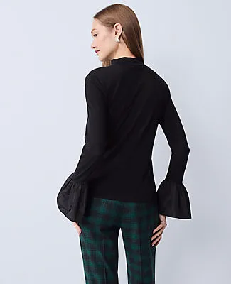 Ann Taylor Petite Taffeta Trim Top sold by Ann Taylor product image thumbnail 2