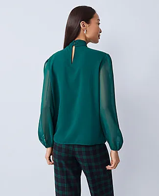 Ann Taylor Tie Neck Blouse sold by Ann Taylor product image thumbnail 2
