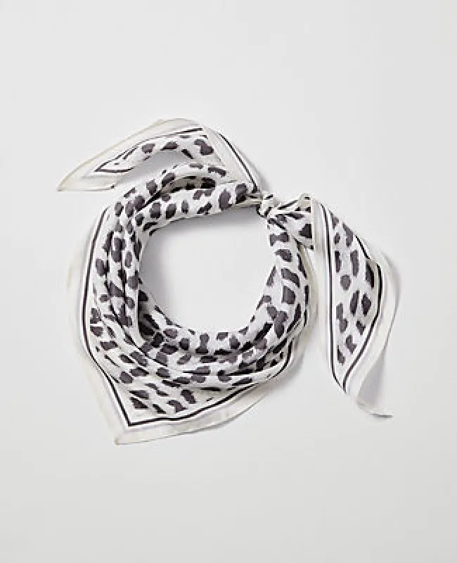 Ann Taylor Animal Print Triangle Silk Scarf sold by Ann Taylor