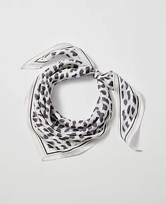 Ann Taylor Animal Print Triangle Silk Scarf sold by Ann Taylor