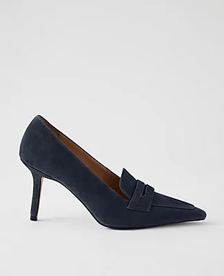 Ann Taylor Suede Nip Toe Penny Pump sold by Ann Taylor