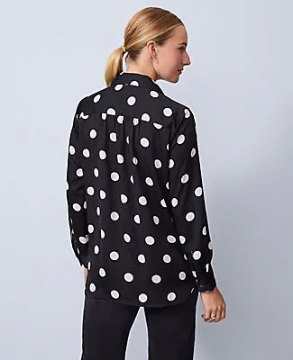 Ann Taylor Petite Dotted Camp Shirt sold by Ann Taylor product image thumbnail 2