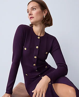 Ann Taylor Crew Neck Button Sweater Dress sold by Ann Taylor