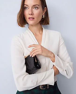 Ann Taylor Pleat Neck Blouse sold by Ann Taylor