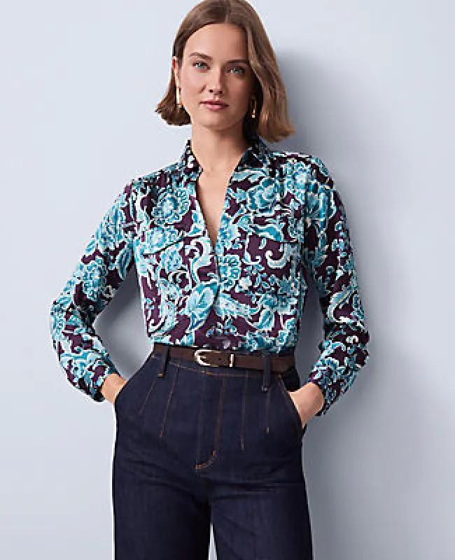 Ann Taylor Petite Floral Camp Shirt sold by Ann Taylor