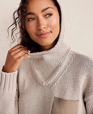 Ann Taylor Haven Well Within Cotton Blend Pocket Hoodie sold by Ann Taylor product image thumbnail 2