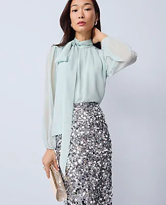 Ann Taylor Tie Neck Blouse sold by Ann Taylor