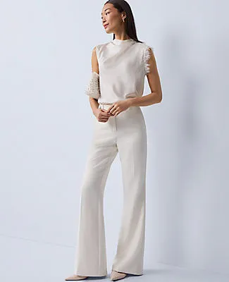 Ann Taylor Petite Lace Trimmed Satin Top sold by Ann Taylor product image thumbnail 2