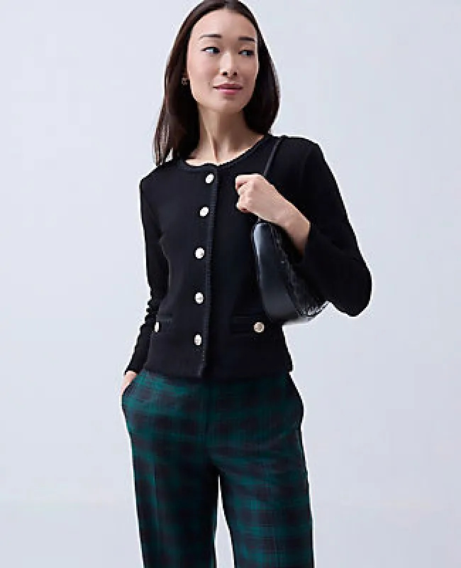 Ann Taylor Braid Trim Knit Jacket sold by Ann Taylor