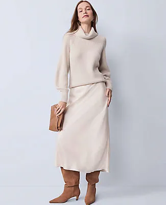 Ann Taylor Petite Satin Bias Midi Slip Skirt sold by Ann Taylor product image thumbnail 5