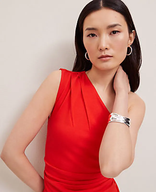 Ann Taylor Petite Ruched One Shoulder Top sold by Ann Taylor