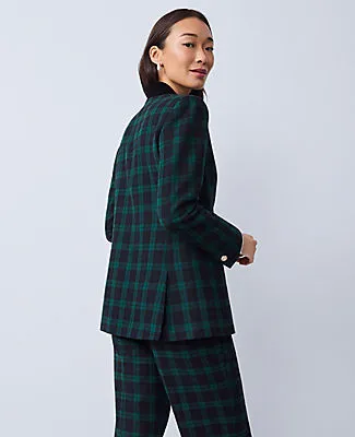 Ann Taylor The Long Collarless Blazer in Plaid sold by Ann Taylor product image thumbnail 2