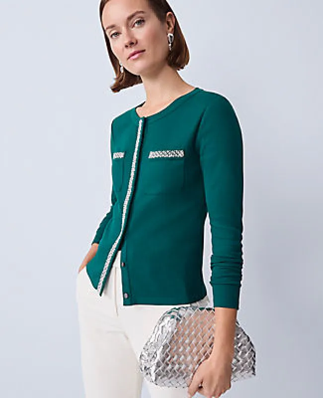 Ann Taylor Petite Pearl Trim Jacket sold by Ann Taylor