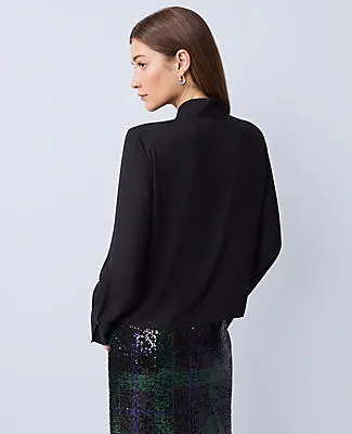 Ann Taylor Pleat Neck Blouse sold by Ann Taylor product image thumbnail 2