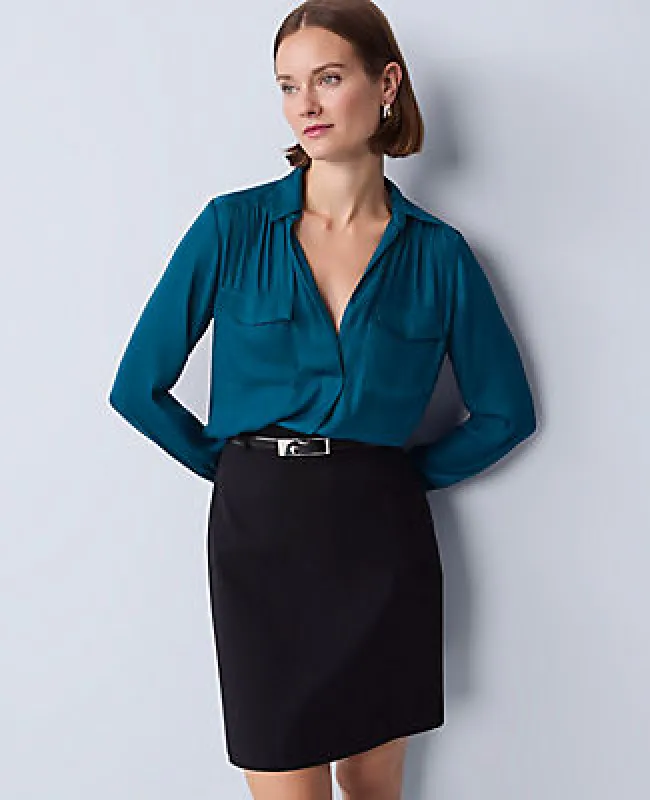 Ann Taylor Petite Soft Drapey Camp Shirt sold by Ann Taylor