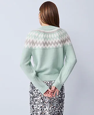 Ann Taylor Petite Fair Isle Mock Neck Sweater sold by Ann Taylor product image thumbnail 2
